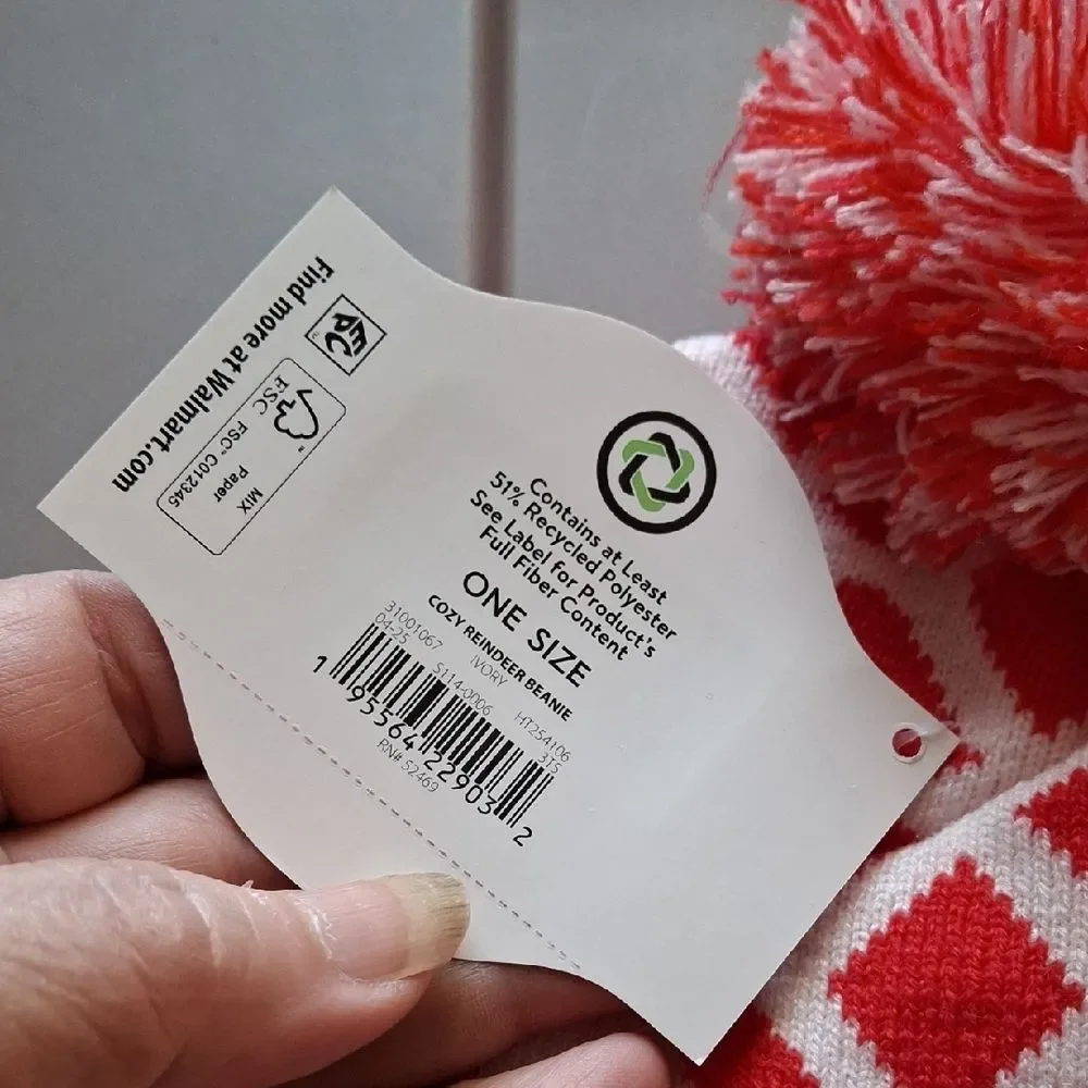 Holiday Time Festive Red and White Kids Hat (Hat009)